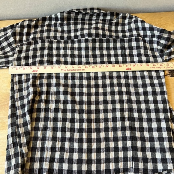 O’MER SHIRT WOMENS US 8 CHECKED PREPPY ITALIAN COTTON BLD CLASSIC CASUAL CHIC - Picture 8 of 12